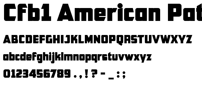 CFB1 American Patriot SPANGLE 2 Normal font